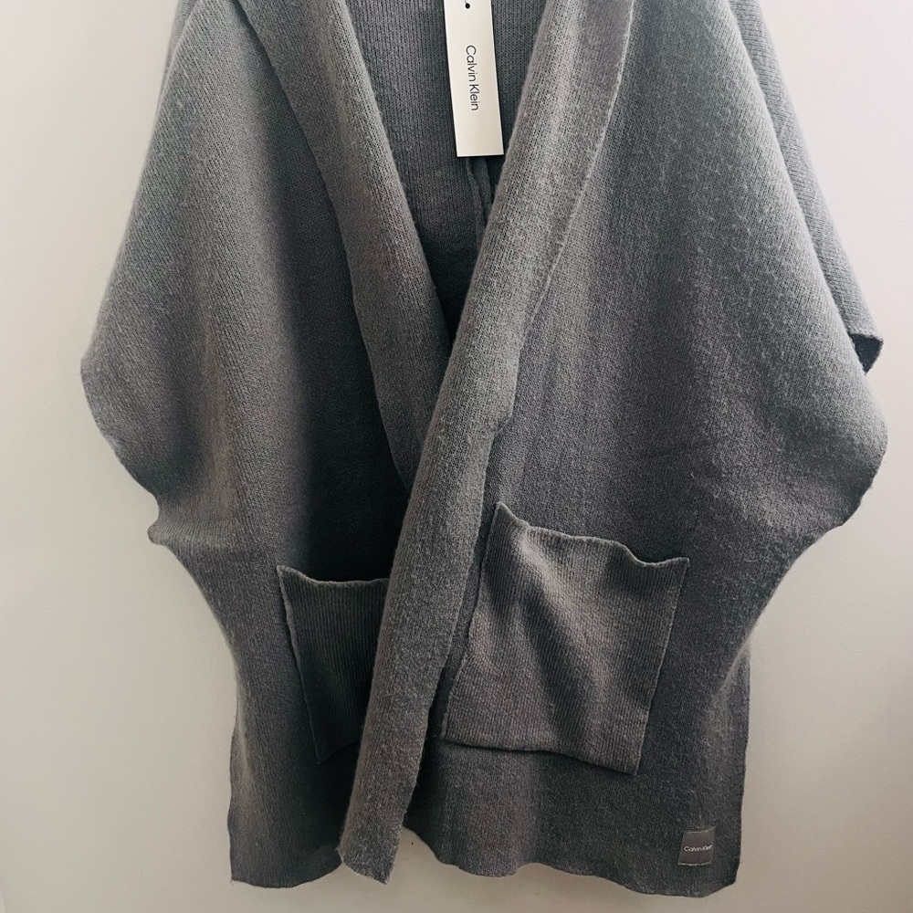 Calvin Klein Gray Poncho